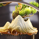 AquaLuxe indoor fountain with LED ring and fog effect