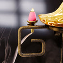 AquaLuxe indoor fountain with LED ring and fog effect