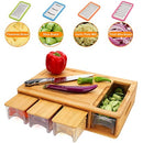 Bamboo cutting board with rasps set