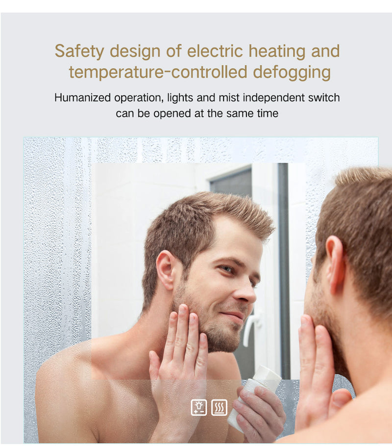 Mirrora Miroir LED haut de gamme avec toutes les fonctions 180 cm x 80 cm