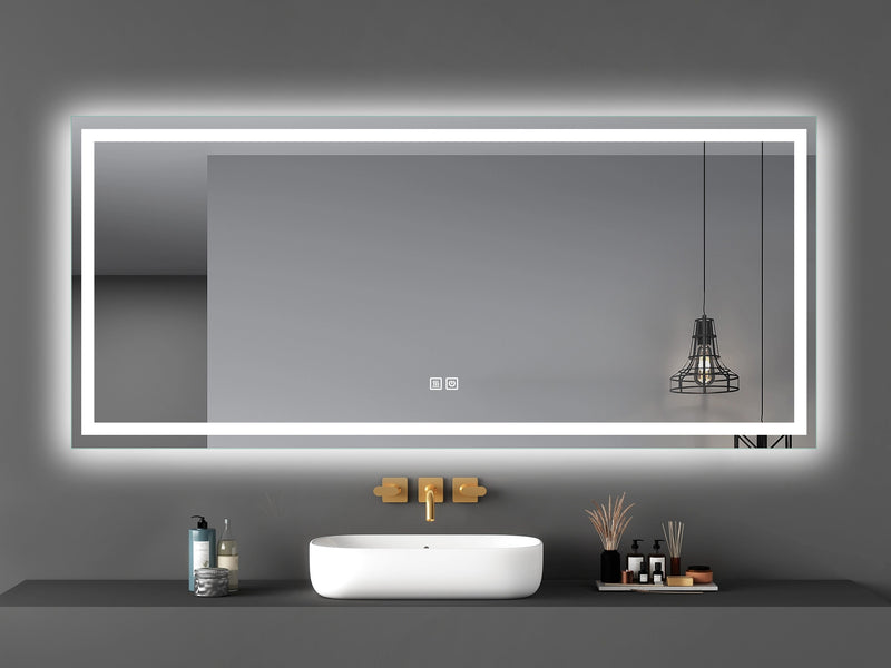 Mirrora Miroir LED haut de gamme avec toutes les fonctions 180 cm x 80 cm