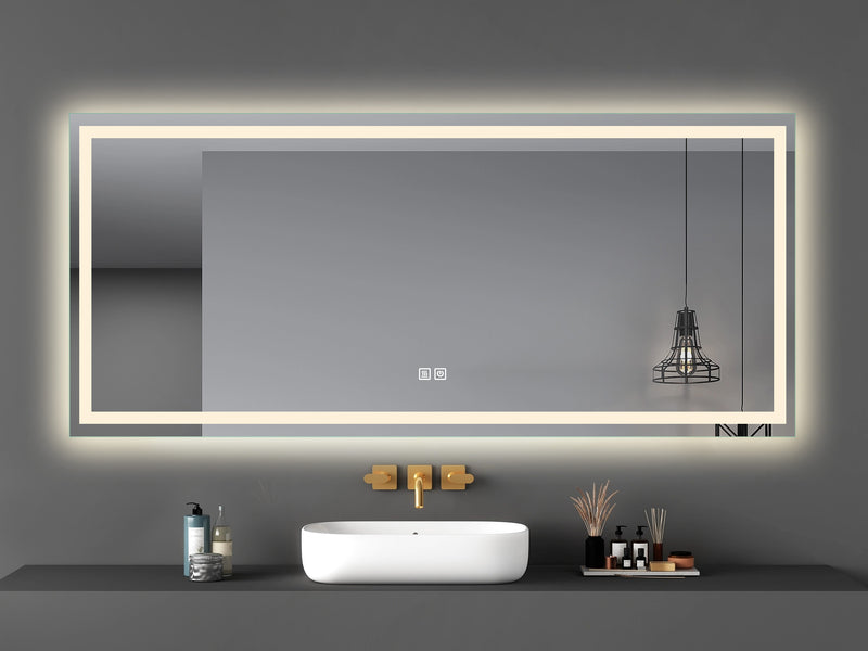 Mirrora Miroir LED haut de gamme avec toutes les fonctions 180 cm x 80 cm