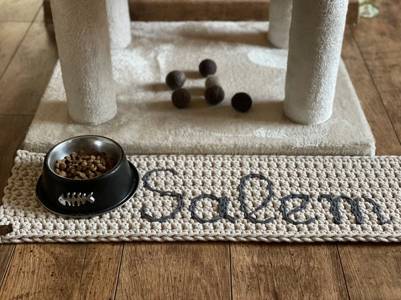 Tapis pour gamelle pour chiens et chats - Eucalyptus