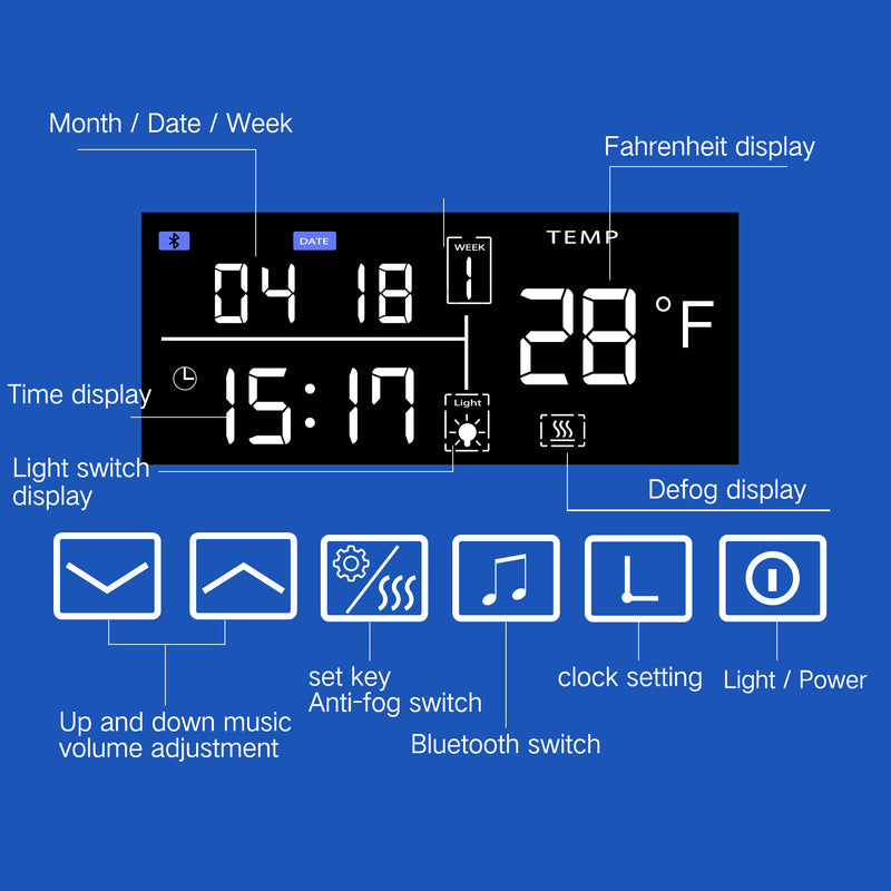 Mirrora miroir LED toutes fonctions 60 cm