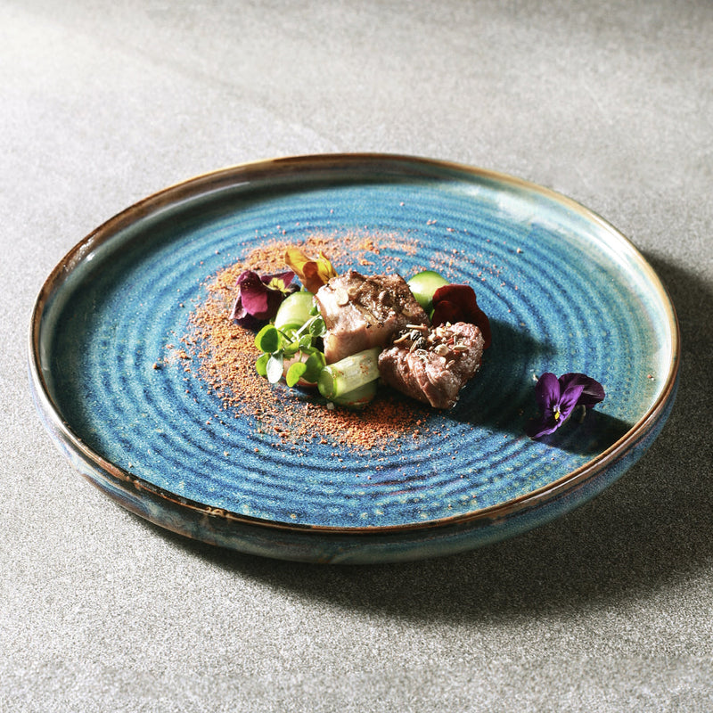 Assiette plate Bleu Set de vaisselle Mykonos