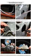 AquaLuxe Fontaine d'intérieur avec anneau LED et effet de brume