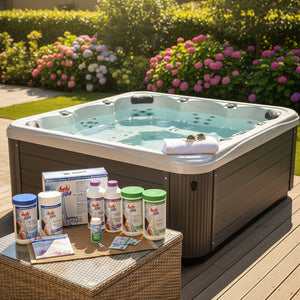 Kit de démarrage chimie piscine & spa - chlore & oxygène actif