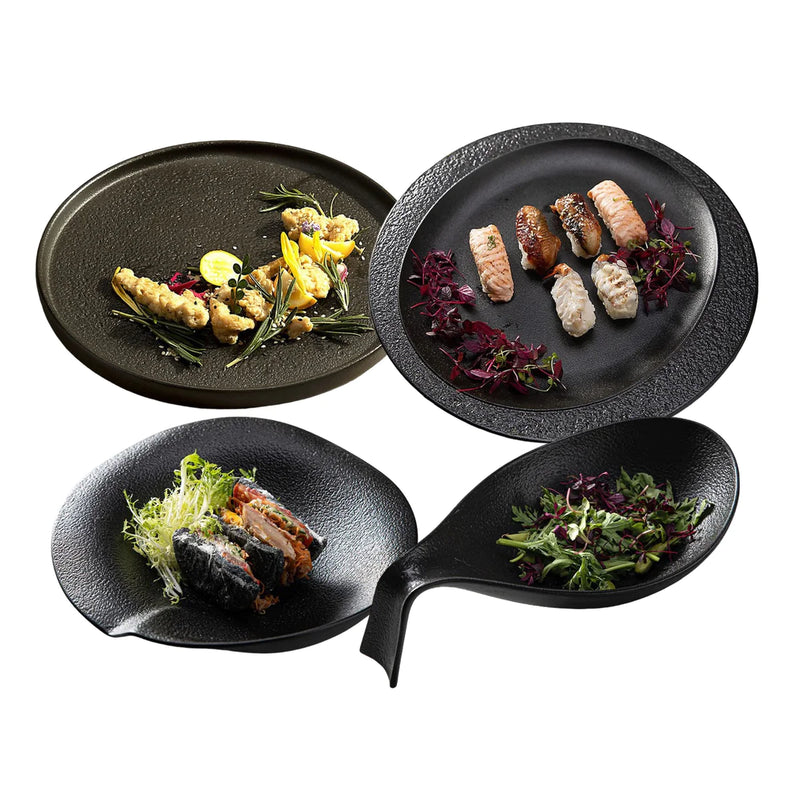 Arezzo Set de vaisselle complet noir 16 pièces