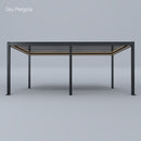 Modèle d'exposition : SkyMotion LED pergola en aluminium 4m x 5m motorisée (LED uniquement dans le cadre)