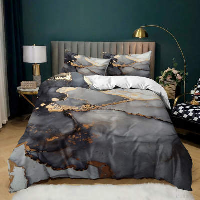 Housse de couette effet marbre 180cm x 200cm