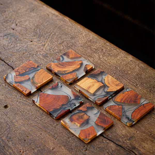 Sous-verres élégants en résine époxy