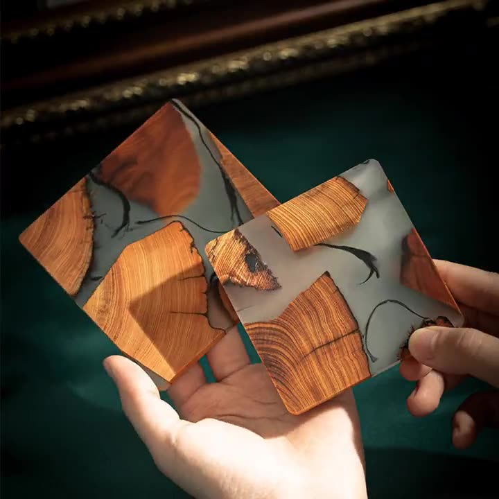 Sous-verres élégants en résine époxy