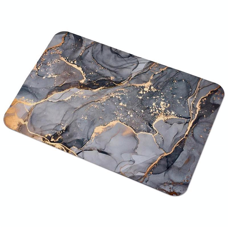 Tapis de salle de bain aspect marbre