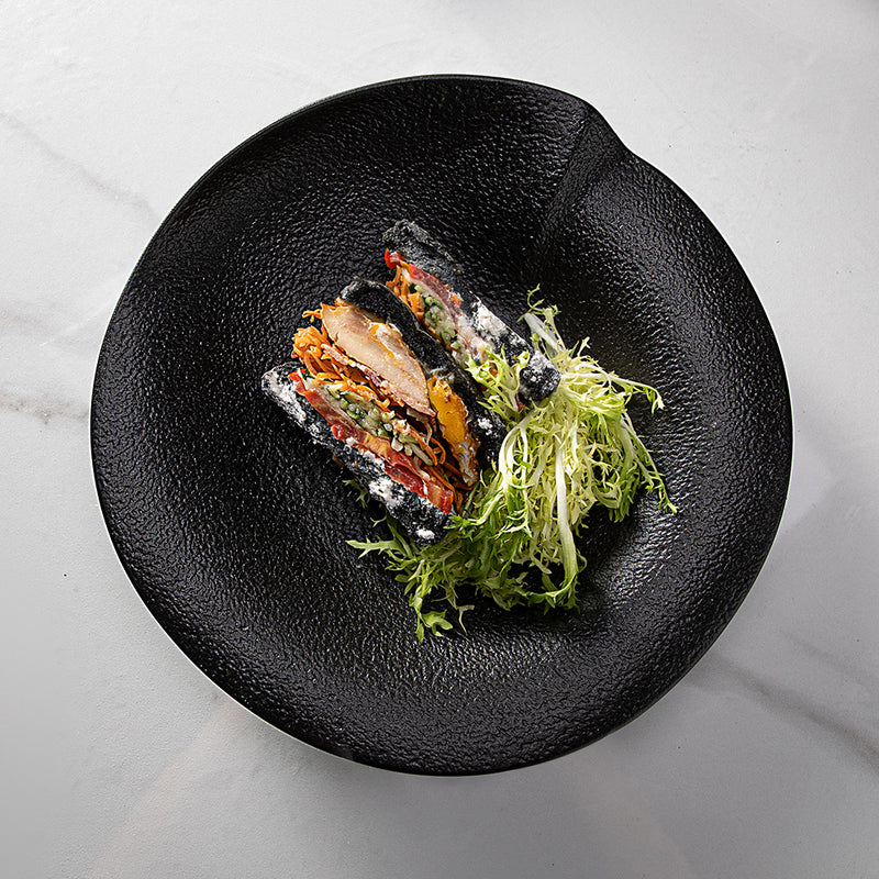 Arezzo Set de vaisselle complet noir 16 pièces