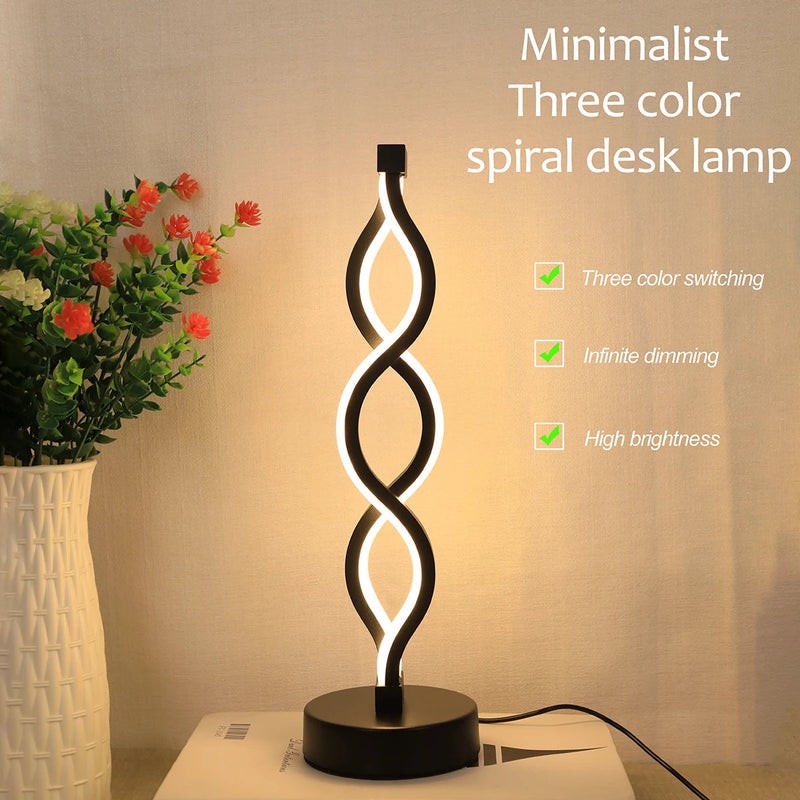 Luci di Spirale Moderna - Lampada da comodino