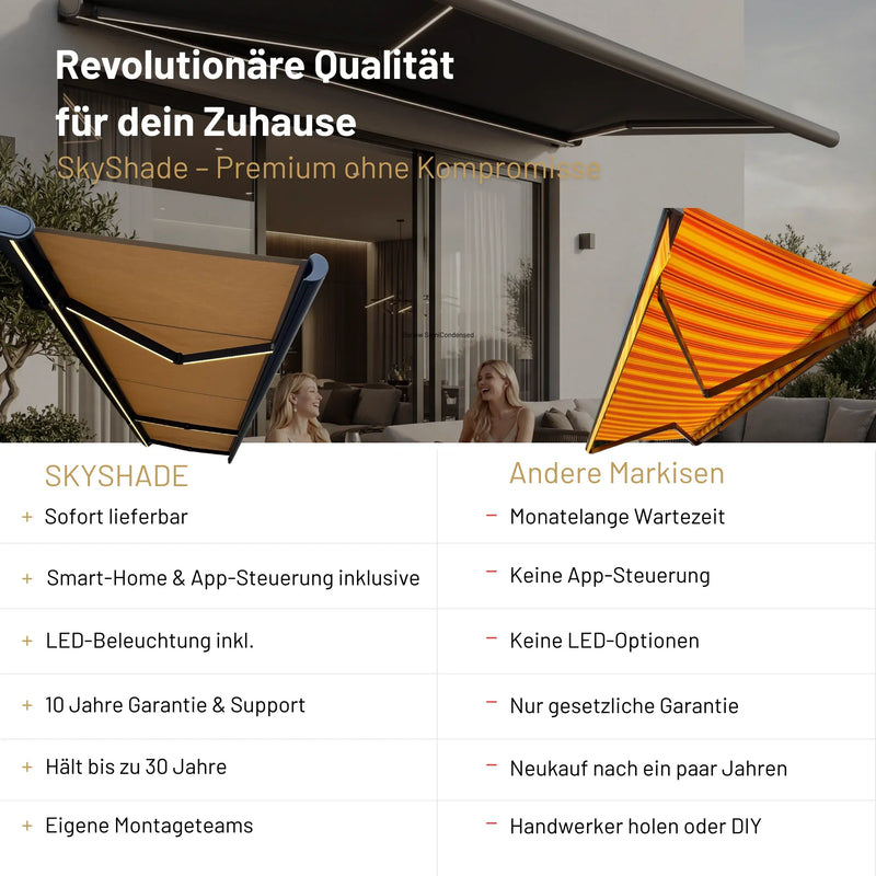 SkyPergola SkyShade Sonnenmarkise