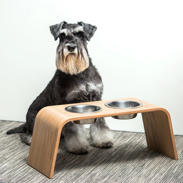 Supporto in legno rialzato per cani e gatti