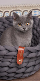 Letto per gatti intrecciato