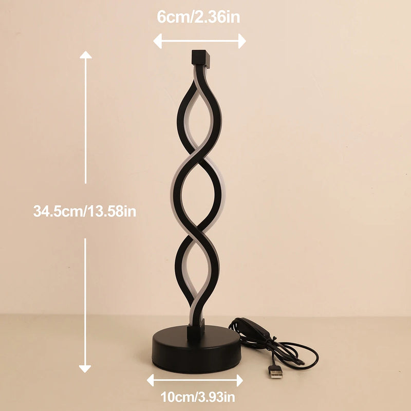 Luci di Spirale Moderna - Lampada da comodino