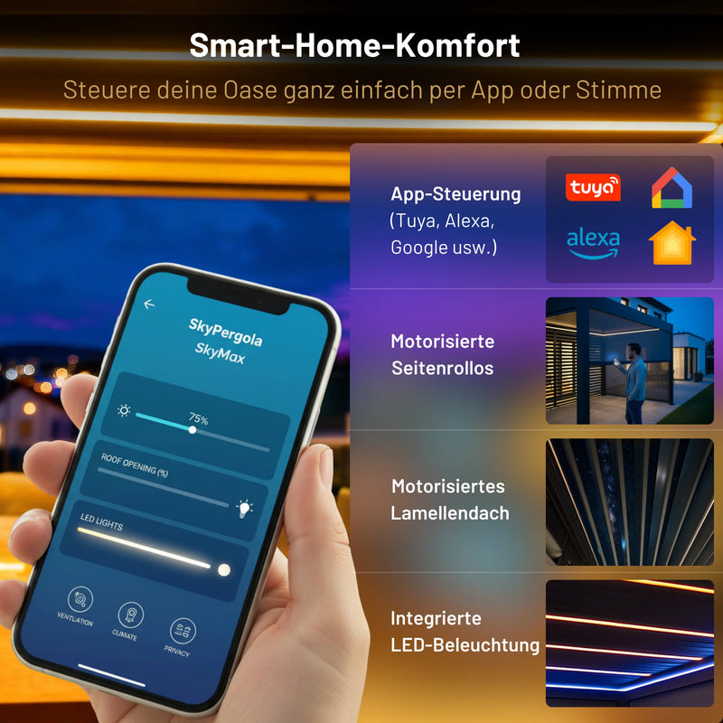 Pergola in alluminio SkyPergola SkyMax Ultra