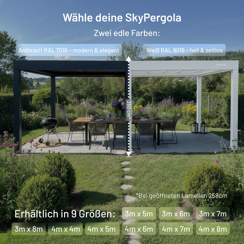Pergola in alluminio SkyPergola SkyMax Ultra