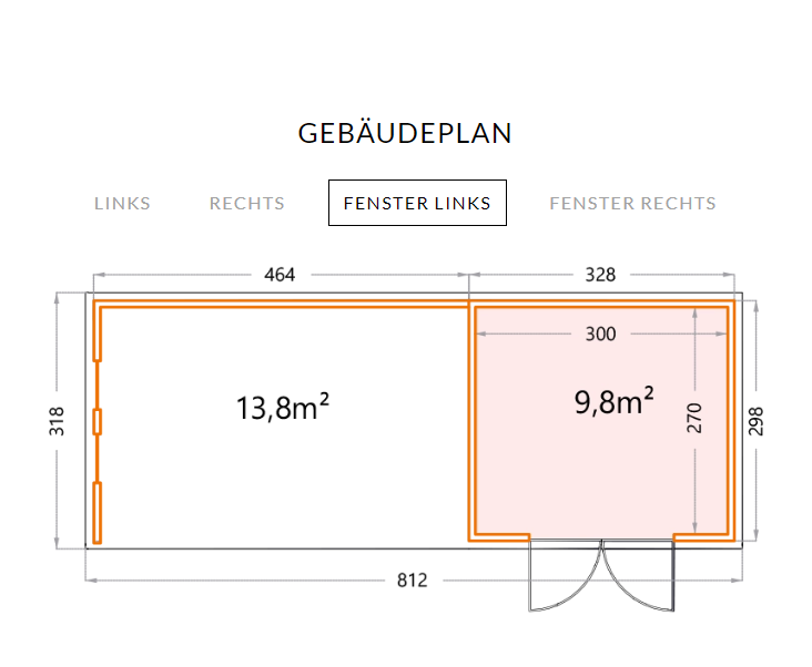 Casetta da giardino Bolthouse con pergola Extra Large