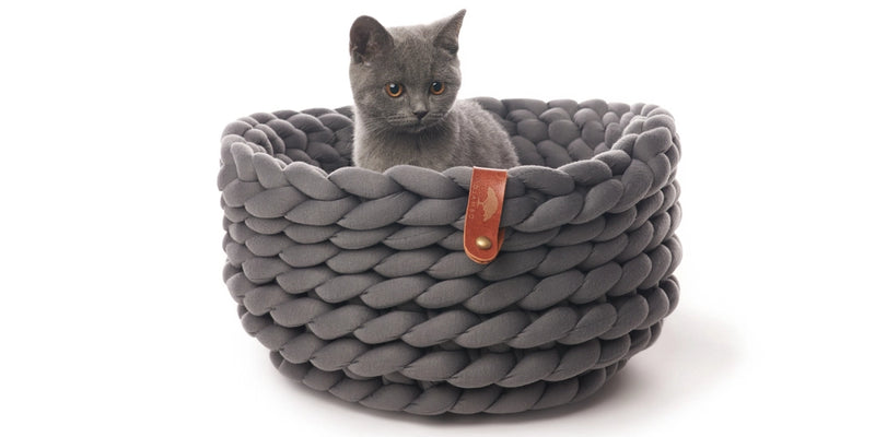 Letto per gatti intrecciato
