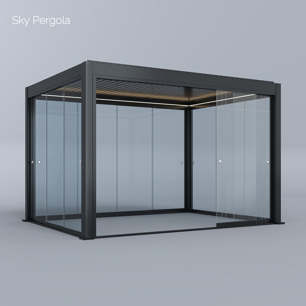 Parete laterale in vetro di Sky Pergola