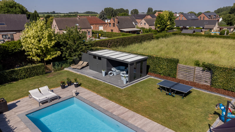 Casetta da giardino Bolthouse con pergola Extra Large