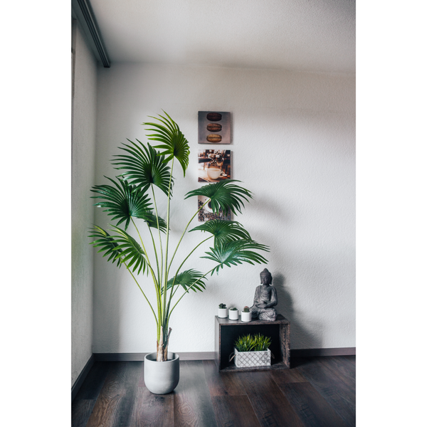 Pianta artificiale Ventaglio di palma Chamaerops Humilis 180 cm