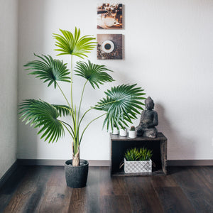 Planta artificiale Palmito Chamaerops Humilis 140 cm